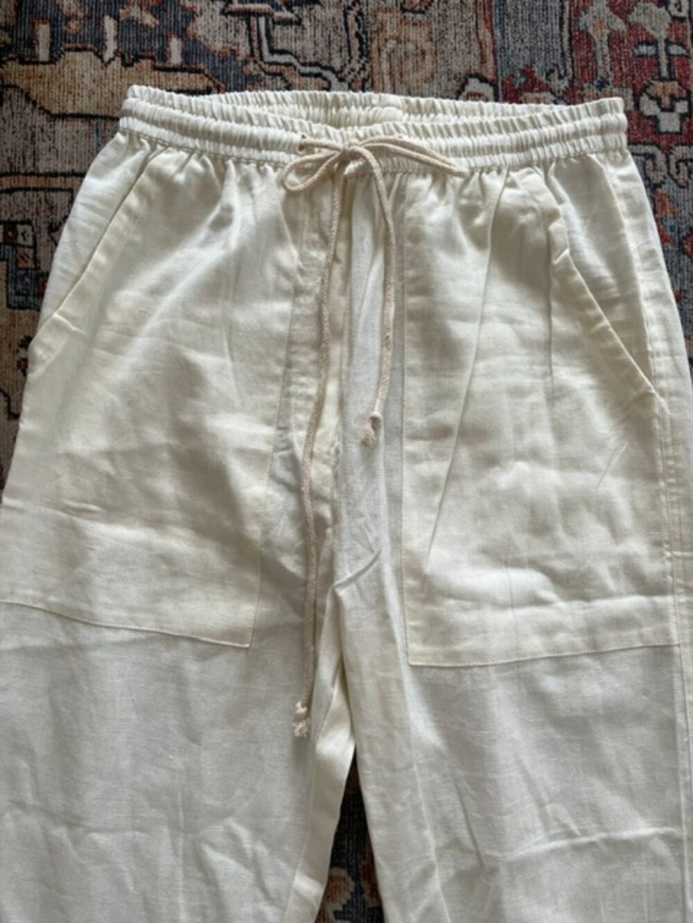 NWT Emerson Fry Organic Cotton Pants in Ivory | Size Small